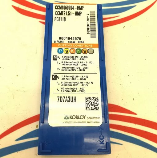 KORLOY CCMT060204-HMP CARBIDE INSERTS