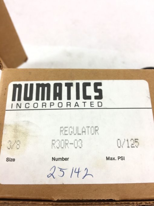 NEW IN BOX NUMATICS R30R-03 REGULATOR R30R03 0-125 PSI, 3/8â? FAST SHIP! (H53) 2