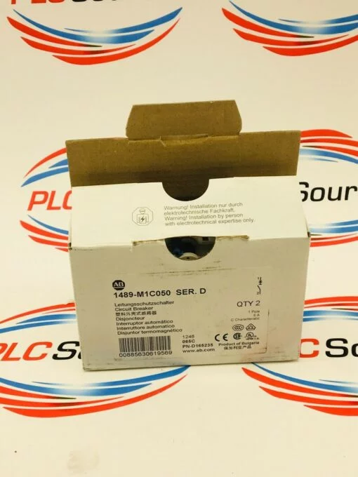 ALLEN BRADLEY 1489-M1C050 CIRCUIT BREAKER SERIES D 240VAC 48VDC 5 AMP  2-PK