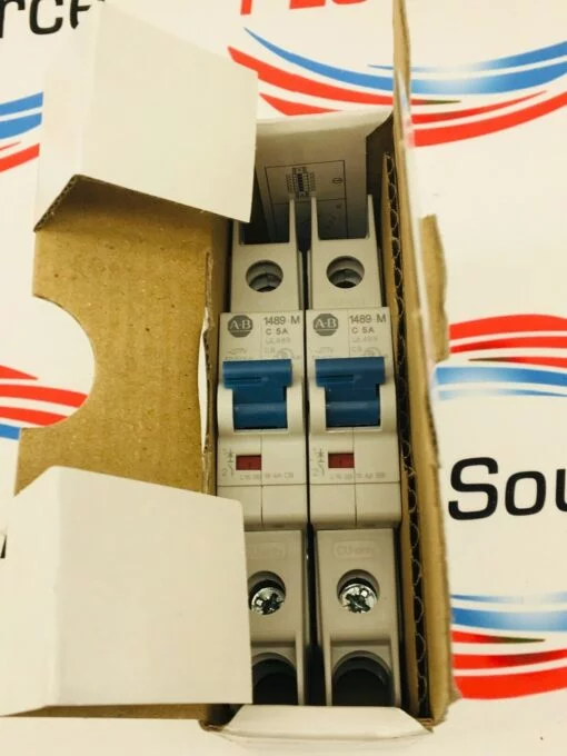ALLEN BRADLEY 1489-M1C050 CIRCUIT BREAKER SERIES D 240VAC 48VDC 5 AMP  2-PK - Image 2