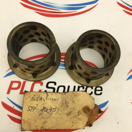 SANKYO OILLESS SPF-4040 SELF-LUBRICATING  FLANGED BRASS BUSHINGS   LOT OF 2