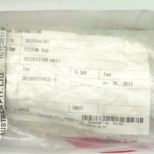 OBARA ROBOTICS 303D6007KS PISTON ROD 3033511/0K-0417 - Image 3