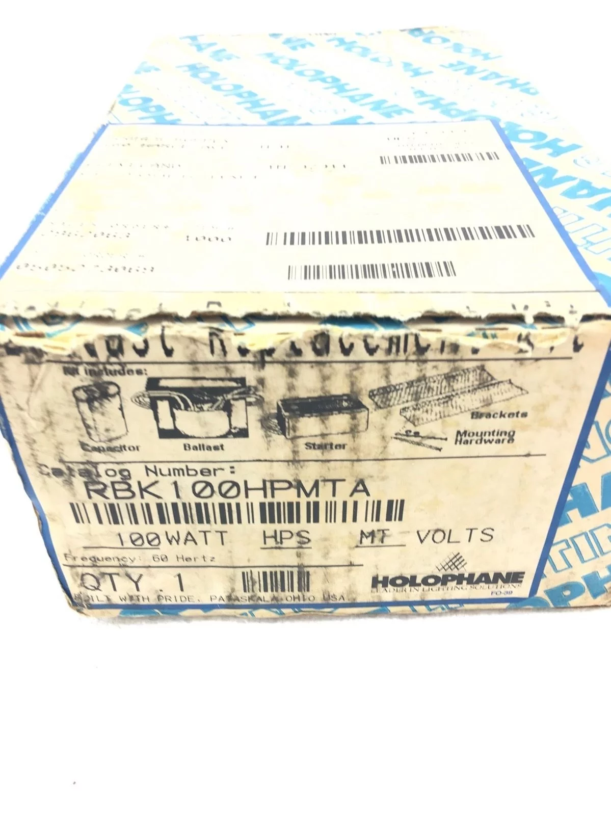 NEW IN BOX HOLOPHANE RBK100HPMTA BALLAST REPLACEMENT KIT, 100 WATT, 60HZ (B386) 1