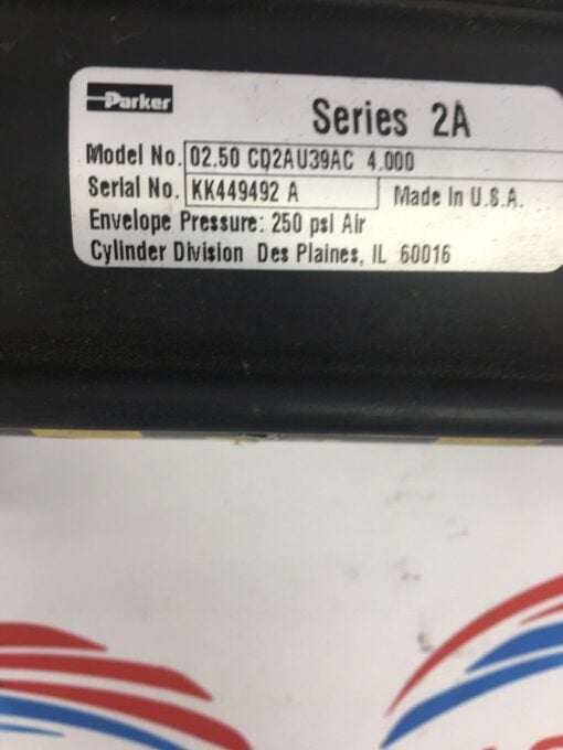 PARKER 02.50 CD2AU39AC PNEUMATIC TIE-ROD VALVE - Image 2