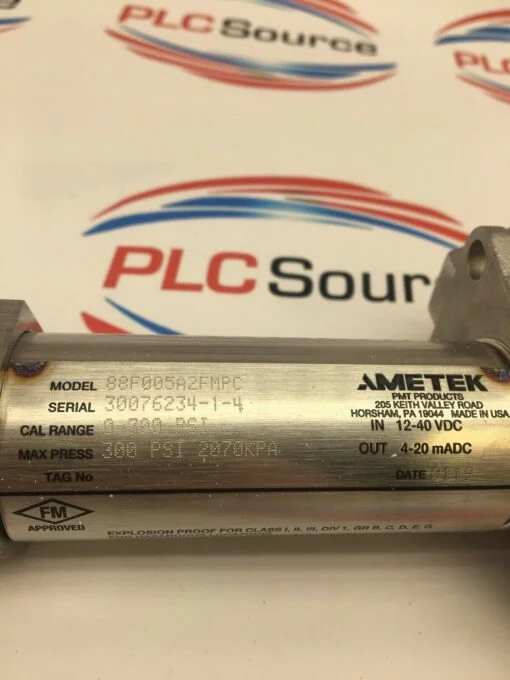 AMETEK 88F005A2MPC PRESSURE TRANSMITTER 0-300 PSI - Image 4