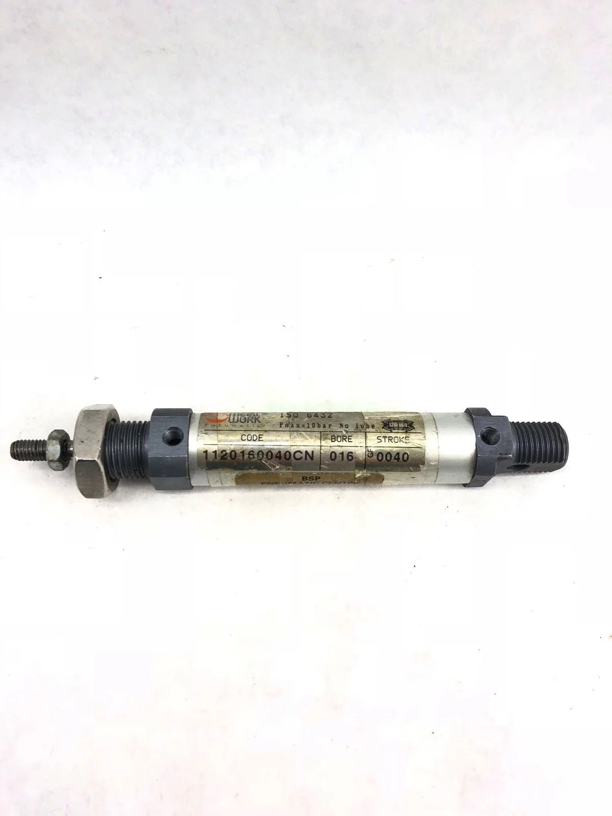 NEW METAL WORK 1120160040CN ISO 6432 AIR CYLINDER 16 BORE 40 STROKE (H297) 1