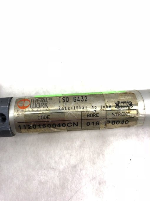 NEW METAL WORK 1120160040CN ISO 6432 AIR CYLINDER 16 BORE 40 STROKE (H297) 2