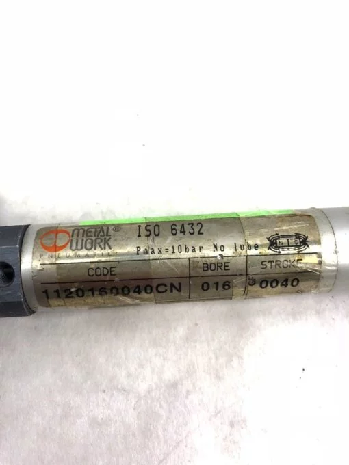 NEW METAL WORK 1120160040CN ISO 6432 AIR CYLINDER 16 BORE 40 STROKE (H297) 2
