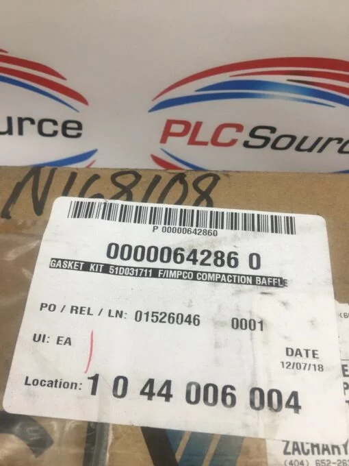 F/IMPCO 51D031711 N168108-001 COMPACTION BAFFLE GASKET - Image 3