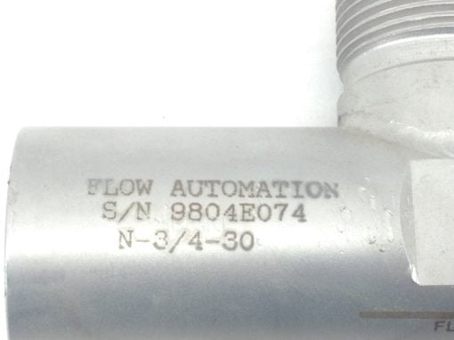 FLOW AUTOMATION N-3/4-30 TURBINE VALVE P/N 9804E074 (H343) 2