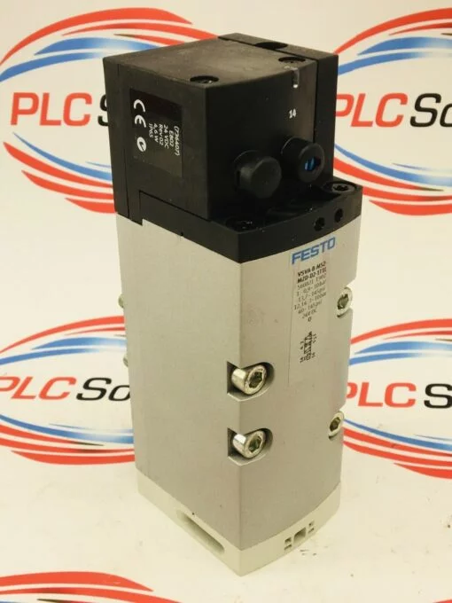 FESTO VSVA-B-M52-MZD-D2-1T1L SOLENOID VALVE 24 VDC 10 BAR 145PSI