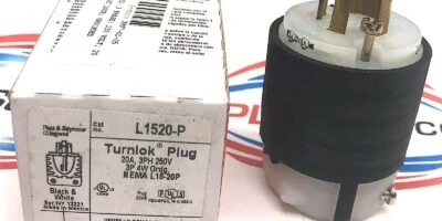 PASS & SEYMOUR L1520-P 20A 250V TURNLOK PLUG  3-PACK
