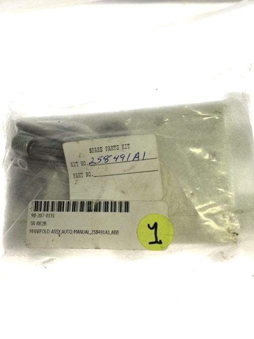 ABB 258491A1 AUTO/MANUAL MANIFOLD ASSEMBLY NEW IN FACTORY SEALED BAG, (H103) 1