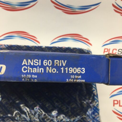 RENOLD CHAIN ANSI 60 RIV ROLLER CHAIN 119063  10FT - Image 3