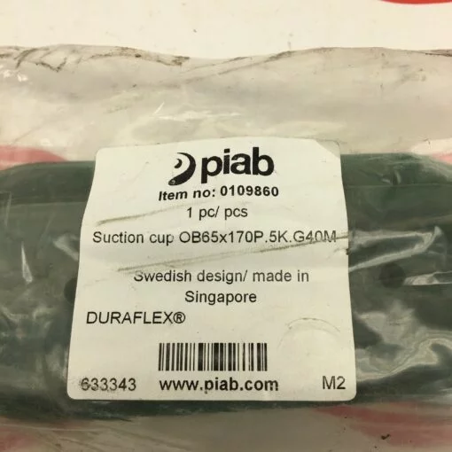 PIAB OB65X170P.5K G40M DURAFLEX OVAL SUCTION CUP