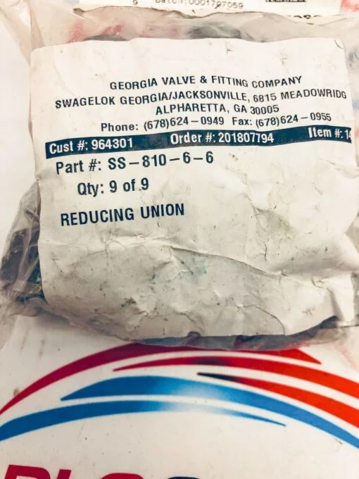 SWAGELOK SS-810-6-6 REDUCING UNION  9-PACK - Image 2