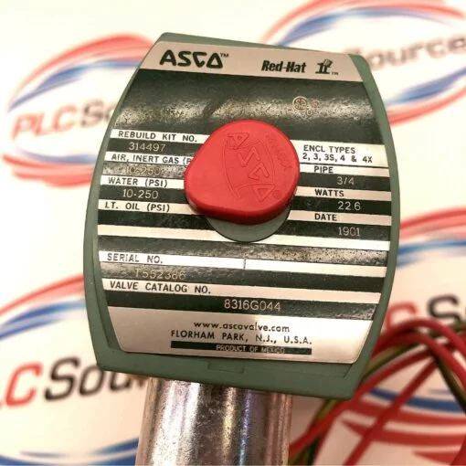 ASCO RED HAT 8316G044 MX170 DIRECTIONAL CONTROL SOLENOID VALVE - Image 5