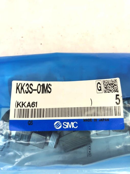 LOT OF 5 NEW IN BAG SMC KK3S-01MS COUPLER, MALE THREAD, FAST SHIP! (A844) 2