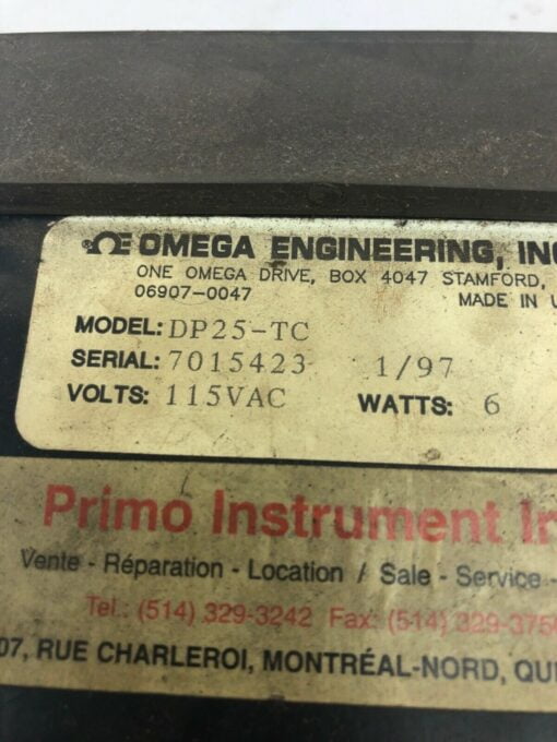 OMEGA ENGINEERING DP25-TC 115VAC 6 WATTS - Image 3