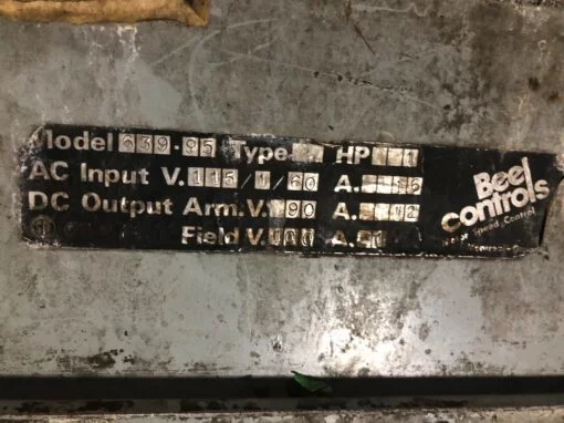 BEEL CONTROLS 639-95 115V MOTOR SPEED CONTROL - Image 3