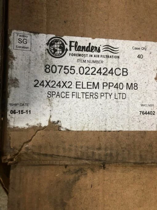 FLANDERS 80755.022424CB 24 X 24 X 2 ELEMENT PP40 M8 - Image 2