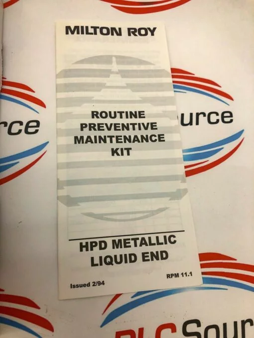 MILTON ROY RPM0011021 CENTRAC-B HPD 316SS LIQUID END METERING PUMP SERVICE KIT - Image 4
