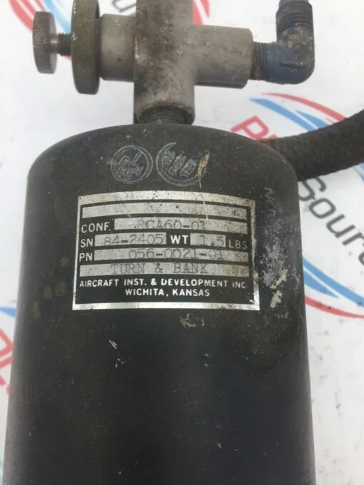 TURN AND BANK INDICATOR 056-0021-01 AIRCRAFT INSTRUMENT - Image 2