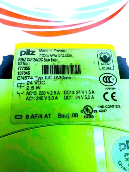 PILZ P2HZ X4P SAFETY RELAY PNOZ X SERIES 777355 2.5W 24V - Image 2