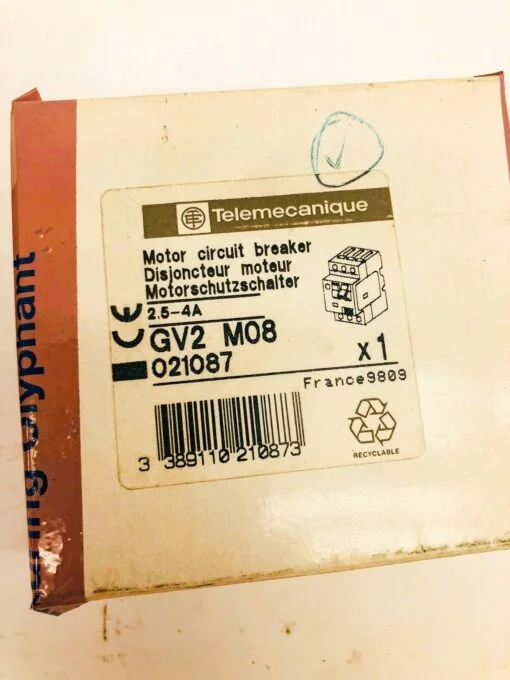 TELEMECANIQUE GV2-M08 MOTOR CIRCUIT BREAKER - Image 3