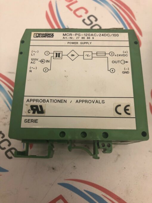 PHOENIX CONTACT MCR-PS-120AC/24DC/100 POWER SUPPLY 2786869 - Image 2