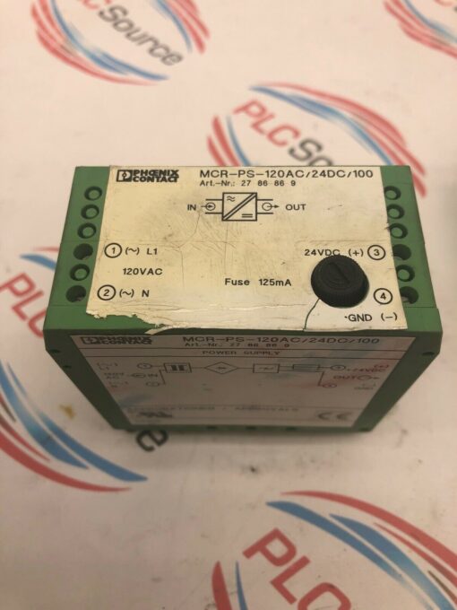 PHOENIX CONTACT MCR-PS-120AC/24DC/100 POWER SUPPLY 2786869 - Image 3