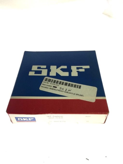 SKF EXPLORER Single Row Ball Bearing 6015-2ZJEM, NEW FACTORY SEALED, H108 1