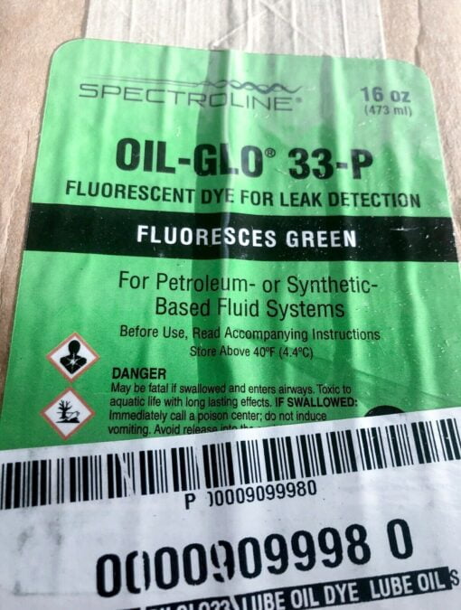 SPECTROLINE OIL-GLO 33-P FLUORESCENT GREEN DYE - Image 2