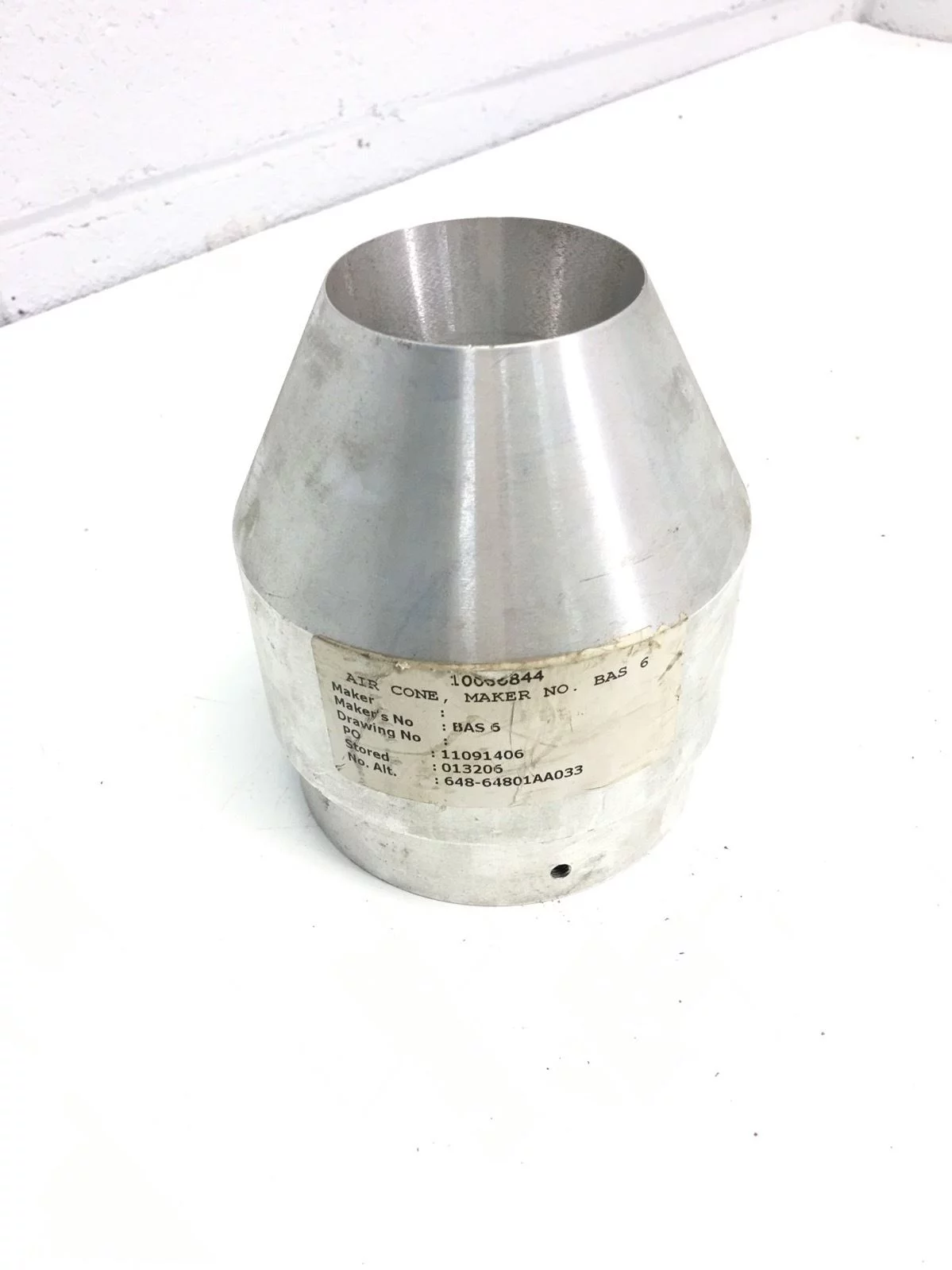 NEW NO BOX BAS 6 10006844 AIR CONE, 11091406, FAST SHIPPING, (B278) 1