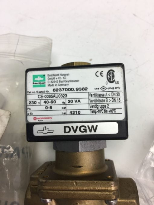 NEW NORGRENÂ CE-0085AU0323 SERIES 8237 SOLENOID VALVE, BRASS, FAST SHIP, B278 2