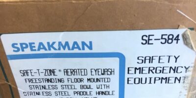 NEW INCOMPLETE SPEAKMAN STAINLESS STEEL EYE WASH STATION MODEL SE-584, (TLO) 1