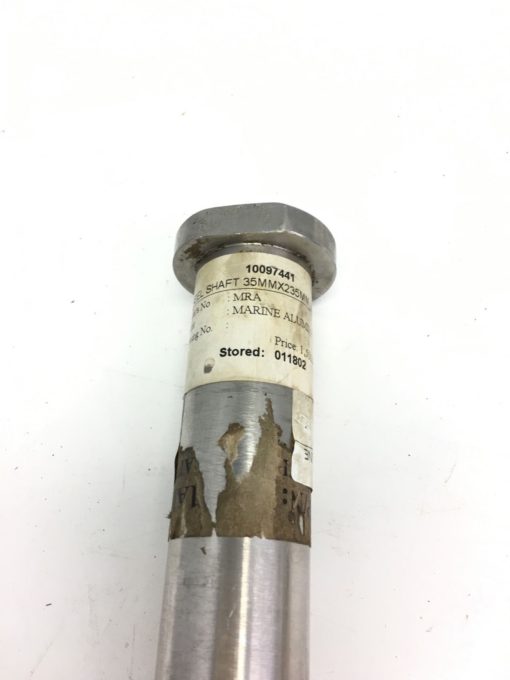 NEW MARINE ALUMINIUM 35MM X 235MM WHEEL SHAFT, STAINLESS STEEL, FAST SHIP, H130 2