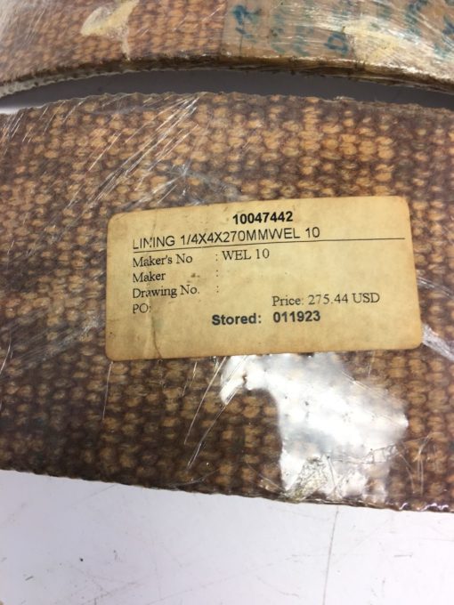 NEW LOT OF 4Â LINING 1/4 X 4 X 270MM WEL 10, 10047442, FAST SHIPPING, H130 2