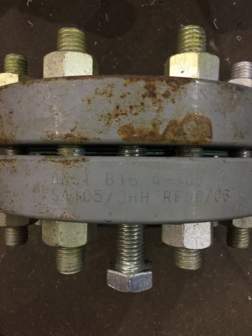 NEW NO NAME 4″ 8 BOLT STEEL BUTT WELD FLANGE B16 4 300 (NP15) 2