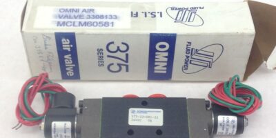 NIB!!! FLUID POWER 375-33-081-33 / 26E01017 OMNI AIR SOLENOID VALVE & COIL (B52) 1
