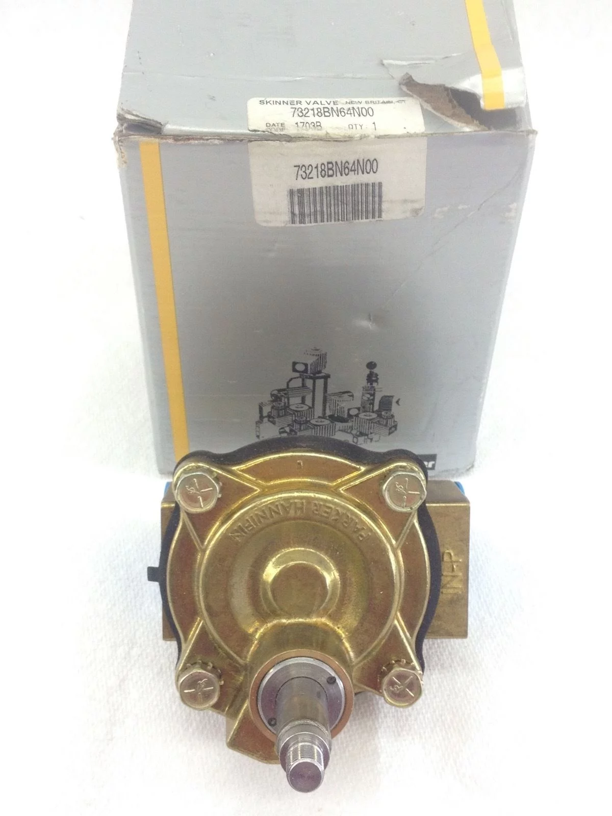 NEW! PARKER SKINNER HANNIFIN # 73218BN64N00 SOLENOID VALVE LESS COIL (B18) 1