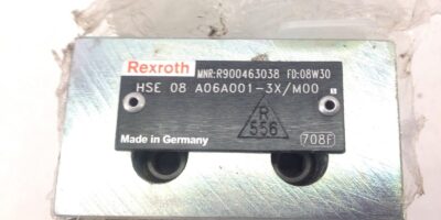 REXROTH R900463038 HSE 08 A06A001-3X/M00 VALVE BLOCK (A74) 1