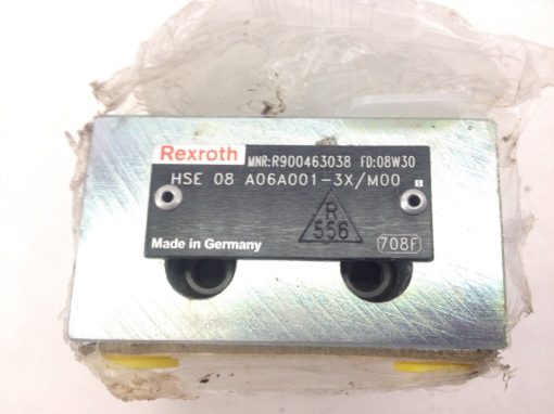 REXROTH R900463038 HSE 08 A06A001-3X/M00 VALVE BLOCK (A74) 1