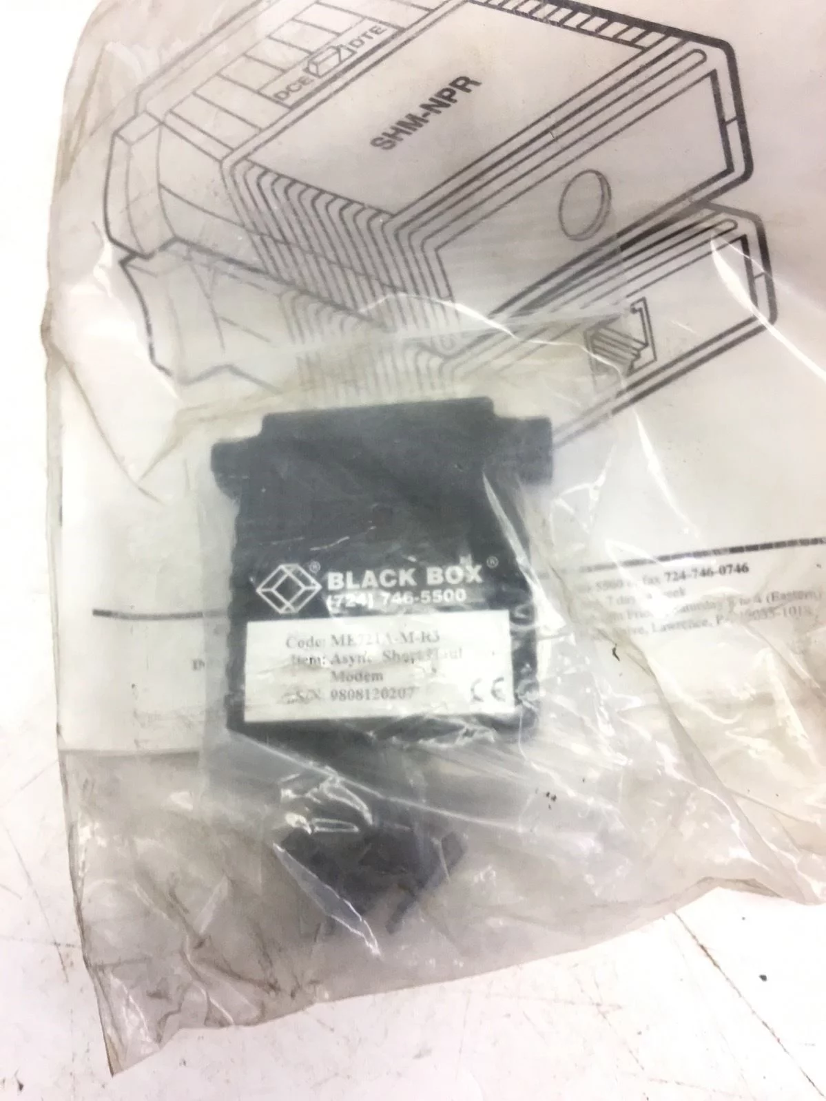 NEW IN BAG BLACK BOXÂ ME721A-M-R3 SHORT HAUL MODEM CONNECTOR, FAST SHIP! H132 1