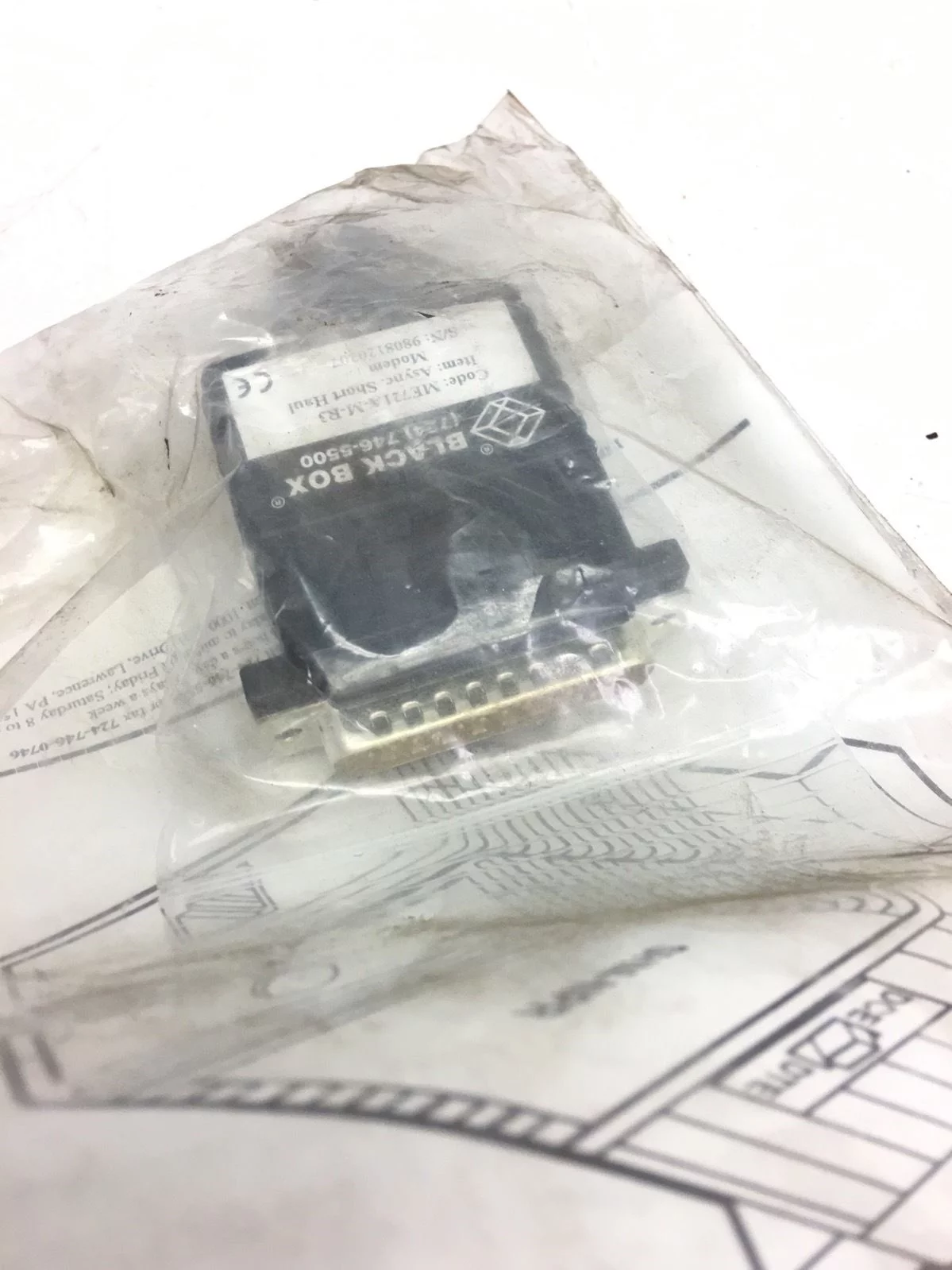 NEW IN BAG BLACK BOXÂ ME721A-M-R3 SHORT HAUL MODEM CONNECTOR, FAST SHIP! H132 2
