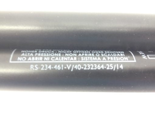 RS CAMLOC SWV1080800026 SWIFT & SURE GAS SPRINGS SIZE: 25/14 STRK 250mm (B53) 3