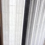 GREY/BLACK FLAT TOP PLASTIC CONVEYOR BELT 22’X23.875â?X0