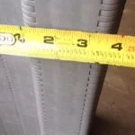 GREY/BLACK FLAT TOP PLASTIC CONVEYOR BELT 22’X23.875â?X0