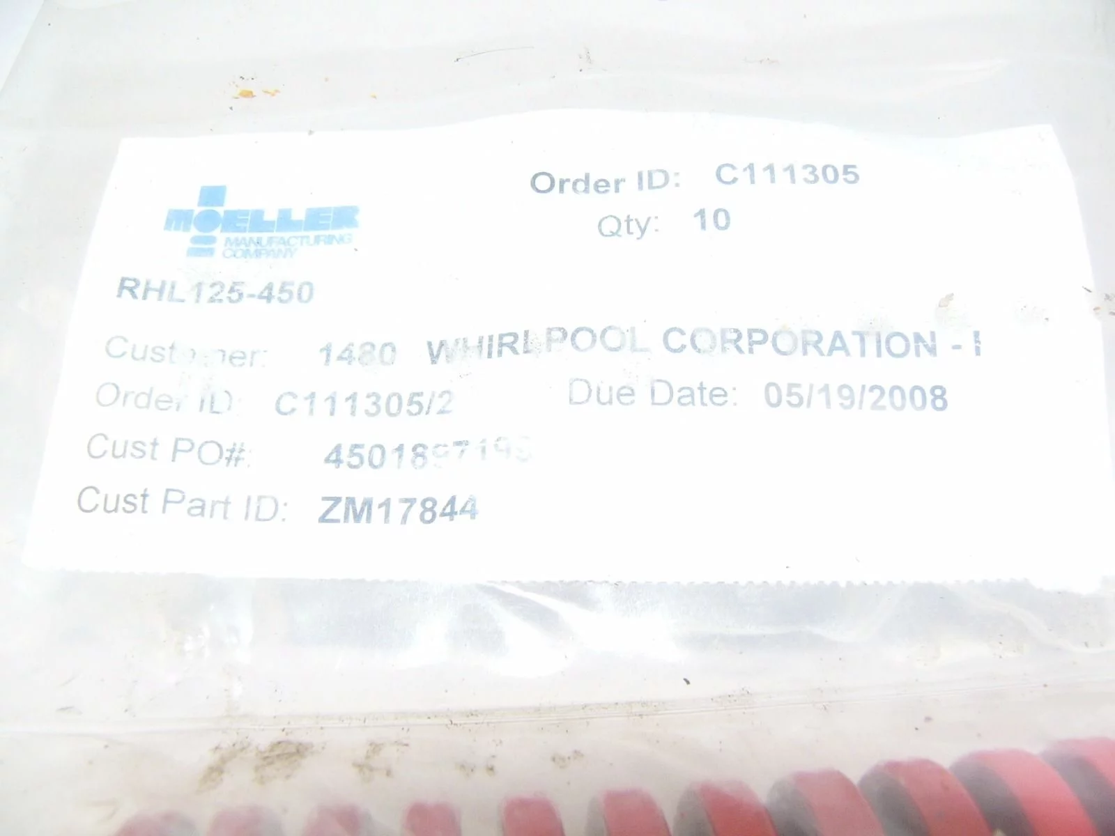 MOELLER SUP-R-DIE RHL125-450 LOT OF 10 NEW IN PACKAGE!!! (G117) 1