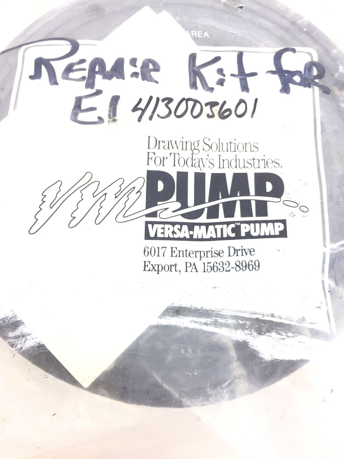 VERSA-MATIC 1â? E-SERIES STAINLESS PUMP REPAIR KIT FOR E1413003601 NEW (H233) 1